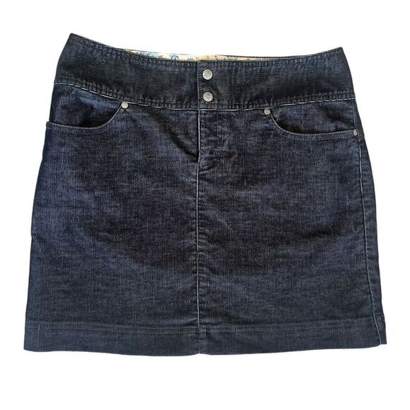 ATHLETA BLACK‎ CORDUROY A-LINE BUTTON MIKI SKIRT WOMENS SIZE 8 - Picture 4 of 13
